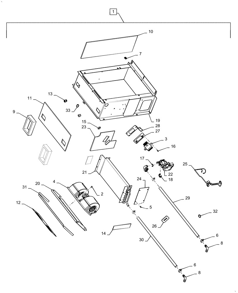 Схема запчастей Case IH AF4088 - (50.100.AI[02]) - CAB, HEATER (50) - CAB CLIMATE CONTROL