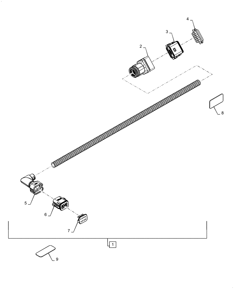 Схема запчастей Case IH MAGNUM 2654 - (55.100.DP[07]) - HARNESS, AUXILLARY VALVE CAN JUMPER (55) - ELECTRICAL SYSTEMS