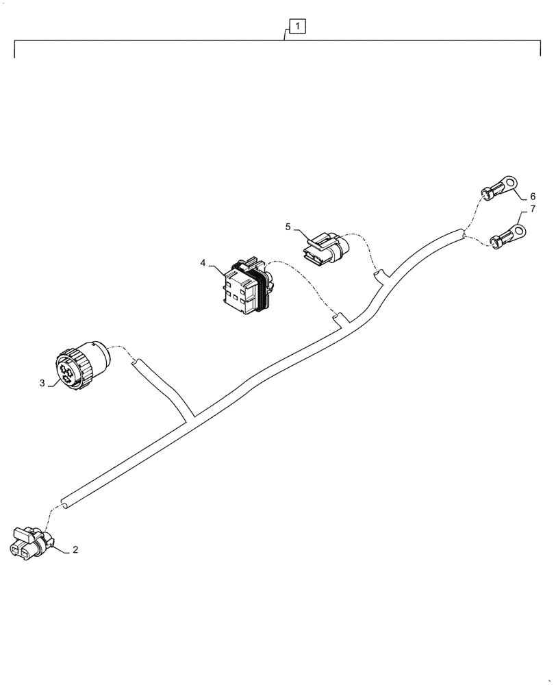 Схема запчастей Case IH 1255 - (55.100.AA[08]) - HARNESS, WIRE, COMPLETION TRACTOR (55) - ELECTRICAL SYSTEMS