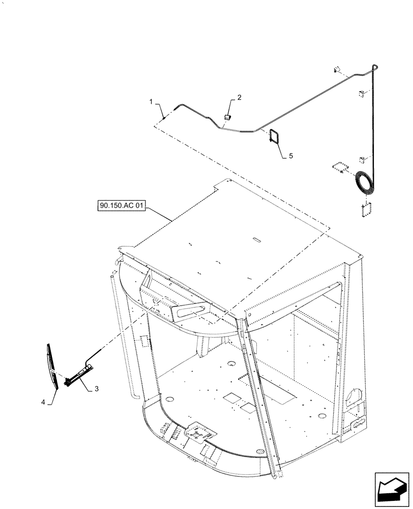 Схема запчастей Case IH AF4077 - (55.518.AT[01]) - WINDSHIELD WASHER (55) - ELECTRICAL SYSTEMS