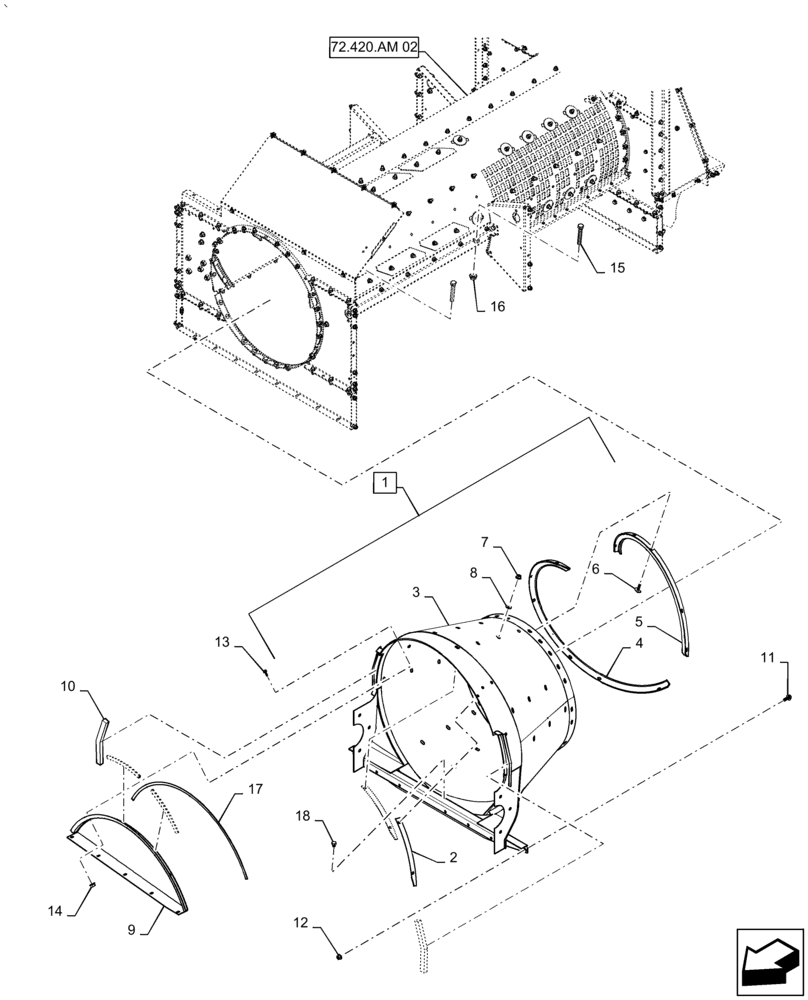 Схема запчастей Case IH AF4088 - (66.101.AP [01]) - CONE, FEEDER, STANDARD (66) - THRESHING