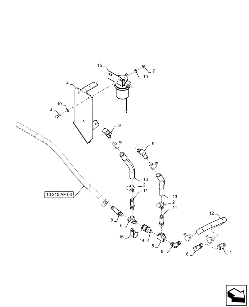 Схема запчастей Case IH QUADTRAC 500 - (10.210.AF[06]) - FUEL PUMP, 470, 500 (10) - ENGINE