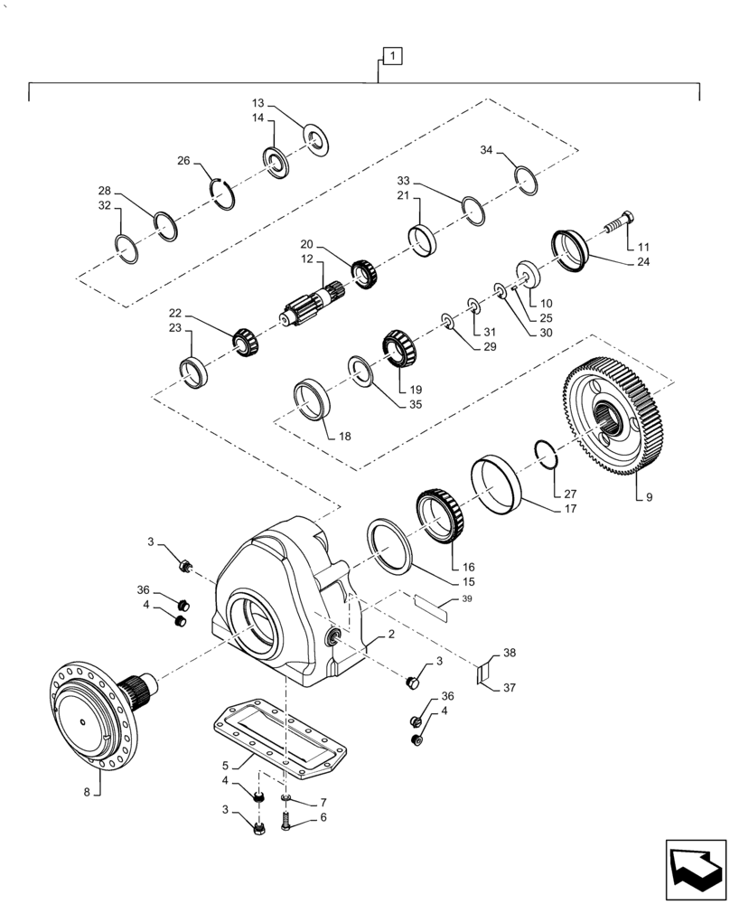Схема запчастей Case IH AF4088 - (25.310.AB) - FINAL DRIVE, ASSY (25) - FRONT AXLE SYSTEM