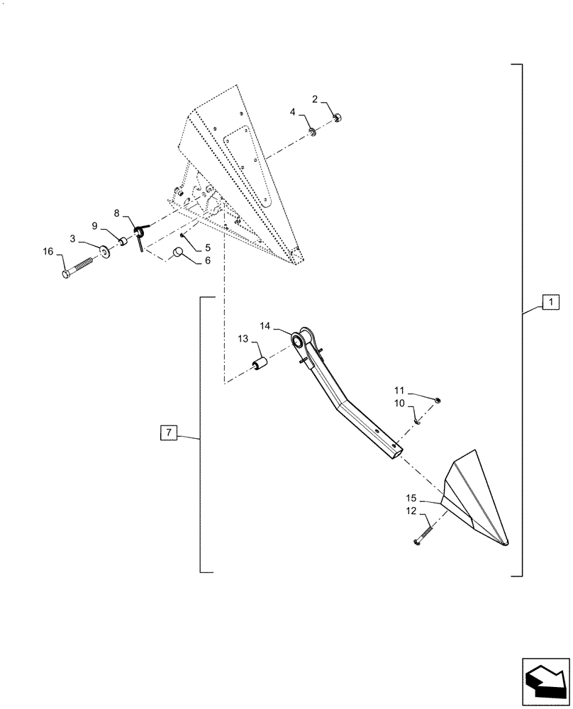 Схема запчастей Case IH DH213 - (88.100.58[02]) - DIA, KIT, DIVIDER, FLOATING TIP, RH/LH (88) - ACCESSORIES