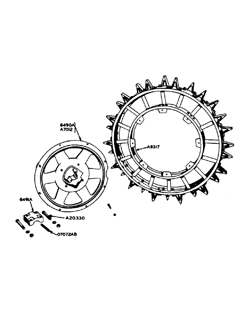 Схема запчастей Case IH 800 - (132) - STEEL REAR WHEEL, FOR GENERAL PURPOSE TRACTORS (06) - POWER TRAIN