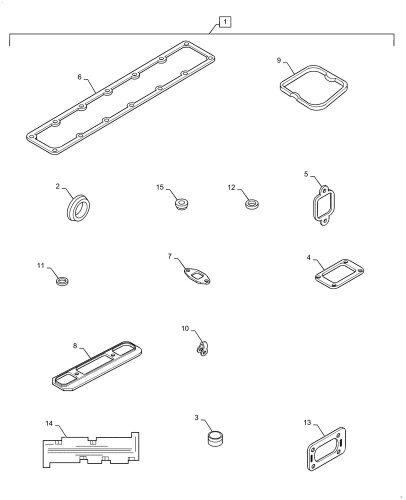 Схема запчастей Case IH RP165 - (88.100.10[01]) - GASKET KIT - VALVE GRIND (88) - ACCESSORIES