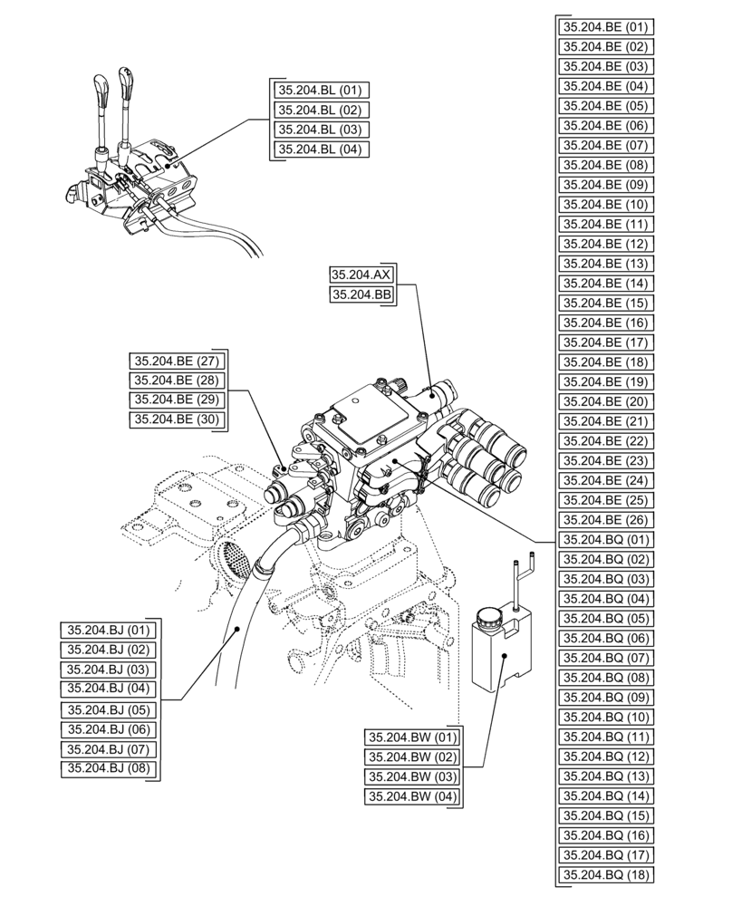 Схема запчастей Case IH PUMA 150 - (35.000.00[02]) - SECTION INDEX - HYDRAULIC SYSTEMS (35) - HYDRAULIC SYSTEMS