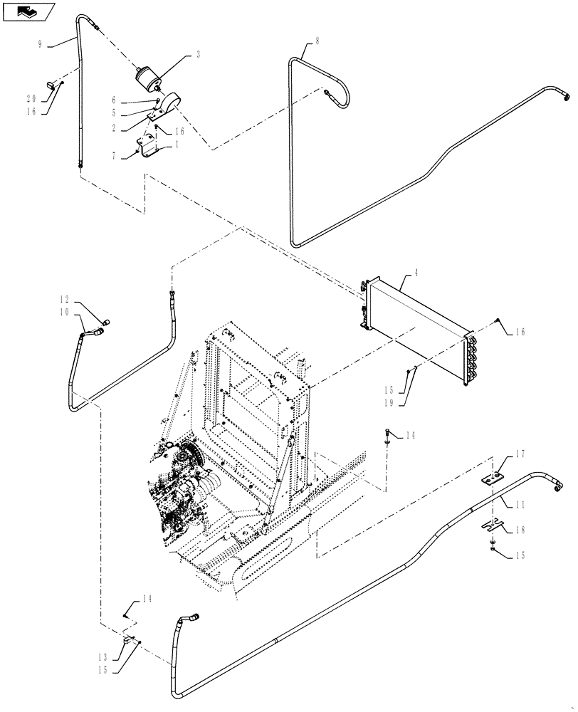 Схема запчастей Case IH 3230 - (50.200.02) - AIR CONDITIONING GROUP (50) - CAB CLIMATE CONTROL