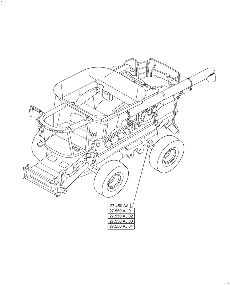 Схема запчастей Case IH AF4077 - (27.000.00) - SECTION INDEX - REAR AXLE SYSTEM (27) - REAR AXLE SYSTEM