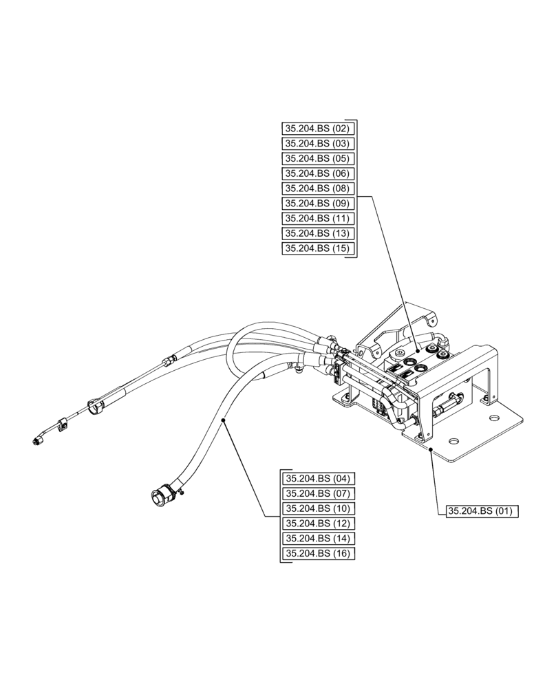 Схема запчастей Case IH PUMA 240 CVT - (35.000.00[04]) - SECTION INDEX - HYDRAULIC SYSTEMS (35) - HYDRAULIC SYSTEMS