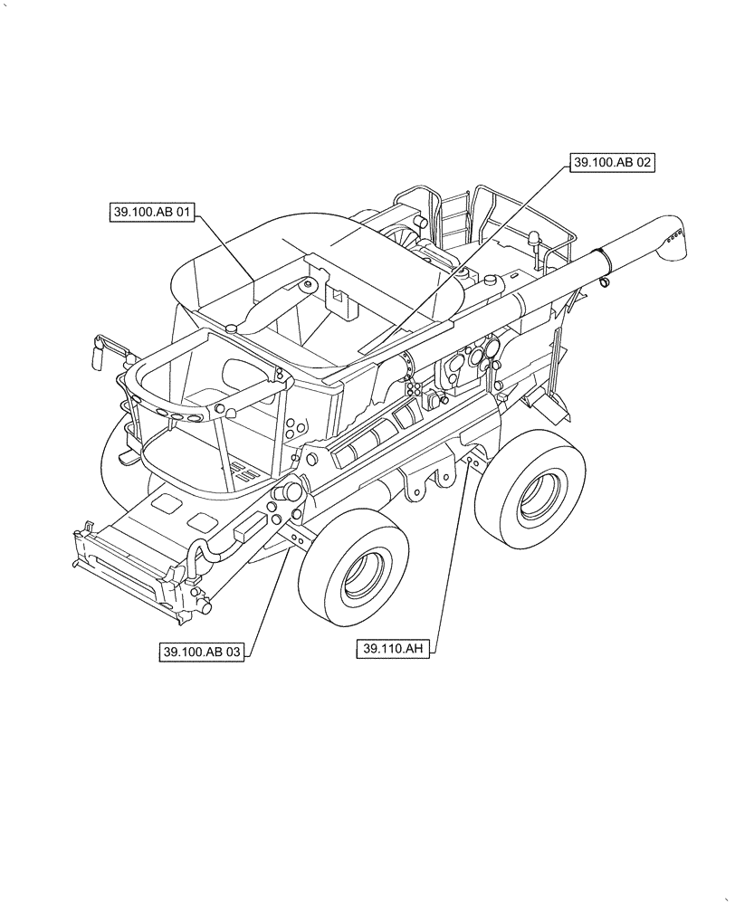 Схема запчастей Case IH AF4077 - (39.000.00) - SECTION INDEX - FRAMES AND BALLASTING (39) - FRAMES AND BALLASTING