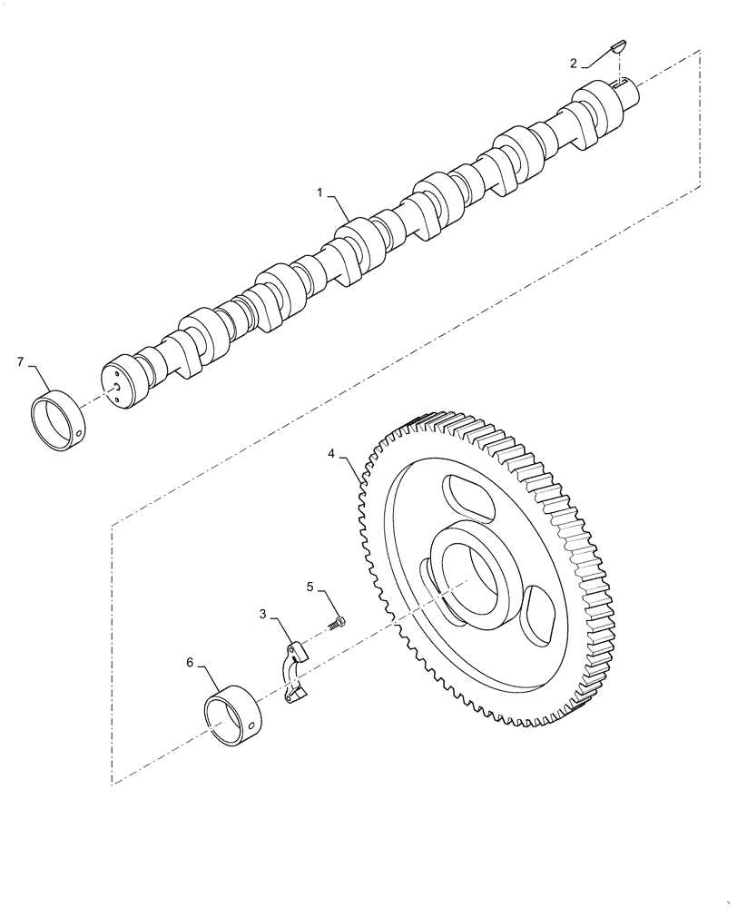 Схема запчастей Case IH RP165 - (10.106.AA) - CAMSHAFT (10) - ENGINE