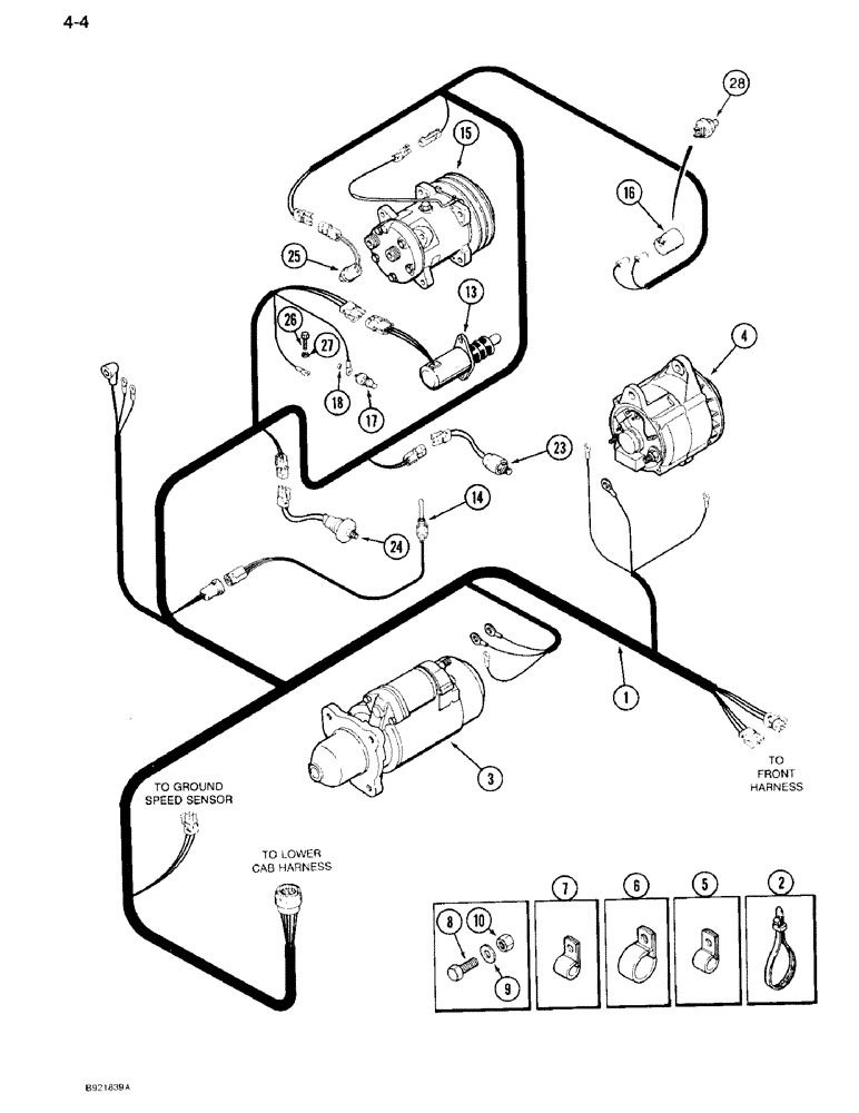 Схема запчастей Case IH 7120 - (4-04) - ENGINE HARNESS (04) - ELECTRICAL SYSTEMS