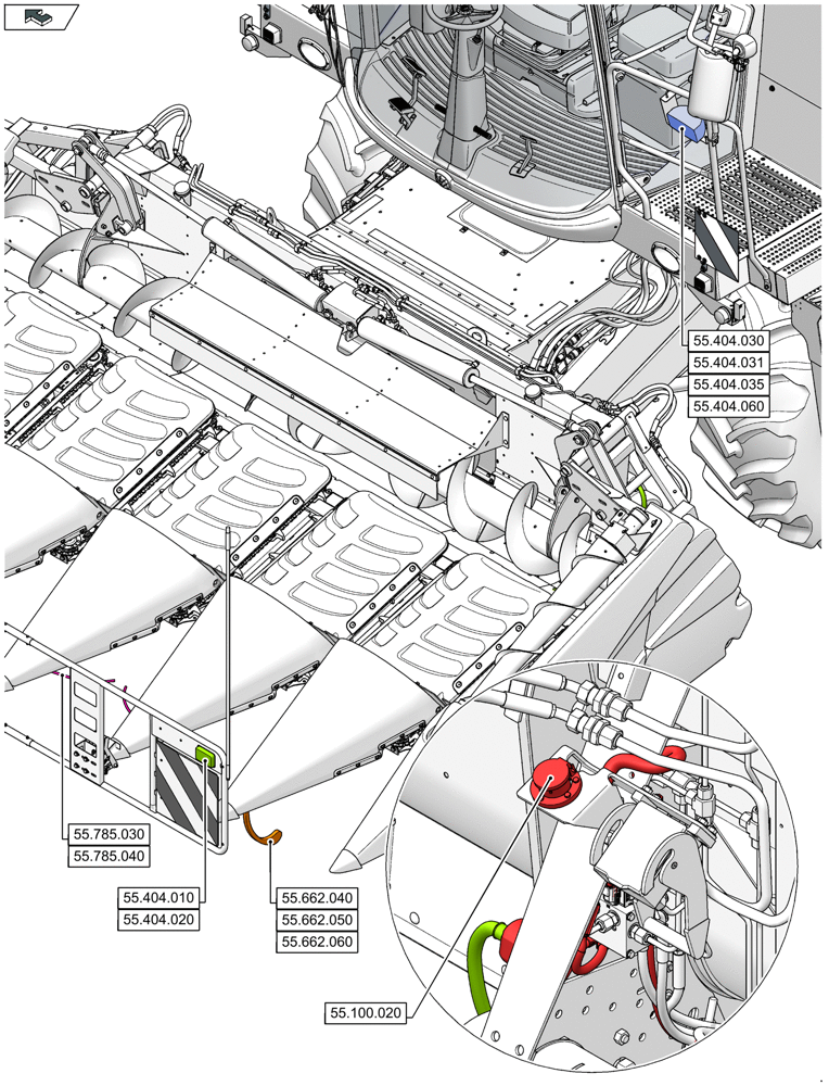 Схема запчастей Case IH 4412F-30 - (55.000.00[10]) - SECTION INDEX - ELECTRICAL SYSTEMS (55) - ELECTRICAL SYSTEMS