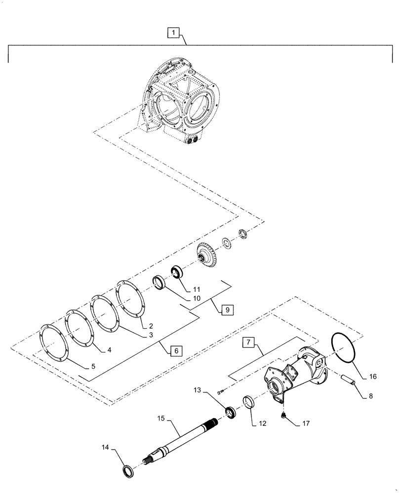 Схема запчастей Case IH AF4088 - (14.100.AP[02]) - PTO GEARBOX ASSY (14) - MAIN GEARBOX & DRIVE