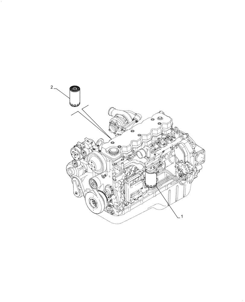Схема запчастей Case IH F4HE96841 J102 - (05.100.03) - FILTER ENGINE, 4088 (05) - SERVICE & MAINTENANCE