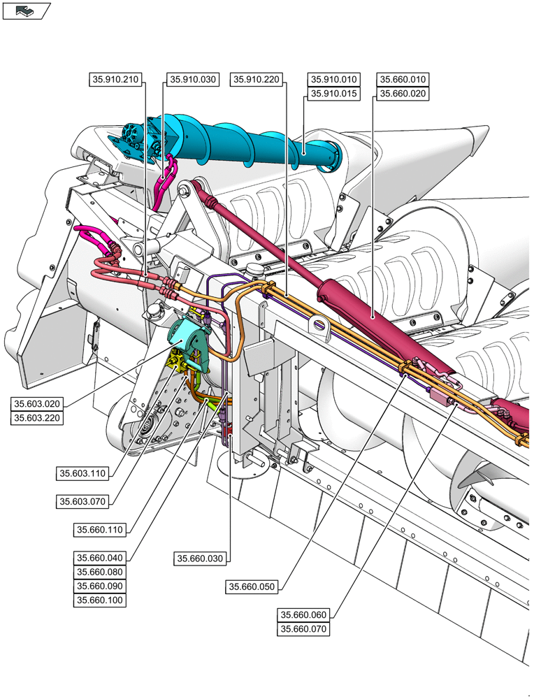 Схема запчастей Case IH 4408F-30 - (35.000.00[10]) - SECTION INDEX - HYDRAULIC SYSTEMS (35) - HYDRAULIC SYSTEMS