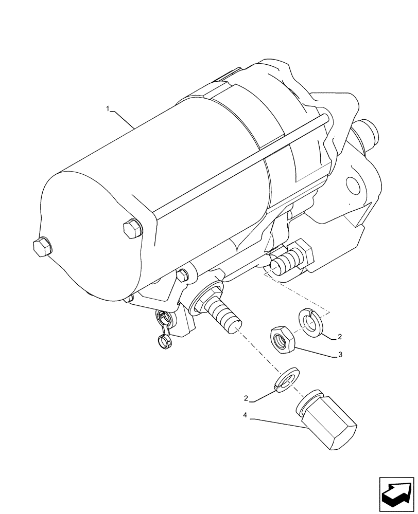 Схема запчастей Case IH MAGNUM 235 - (55.201.AE) - STARTER MOTOR (55) - ELECTRICAL SYSTEMS