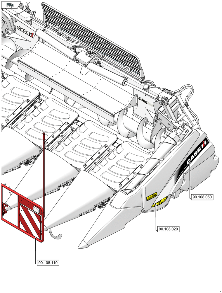 Схема запчастей Case IH 4412F-30 - (90.000.00[10]) - SECTION INDEX - PLATFORM, CAB, BODYWORK AND DECALS (90) - PLATFORM, CAB, BODYWORK AND DECALS