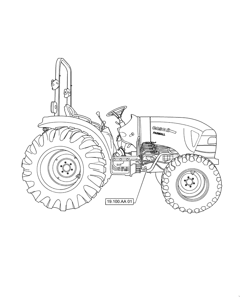 Схема запчастей Case IH FARMALL 35C - (00.000.19[01]) - PICTORIAL INDEX - TRANSMISSION, FARMALL 30C, 35C (00) - GENERAL & PICTORIAL INDEX