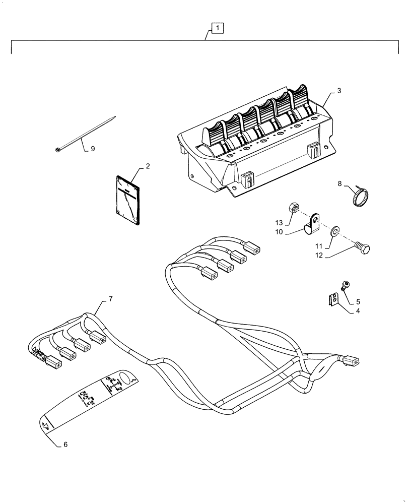 Схема запчастей Case IH QUADTRAC 500 - (88.100.55[07]) - DIA KIT, TRACTOR, 6 SPOOL EH REMOTE (88) - ACCESSORIES