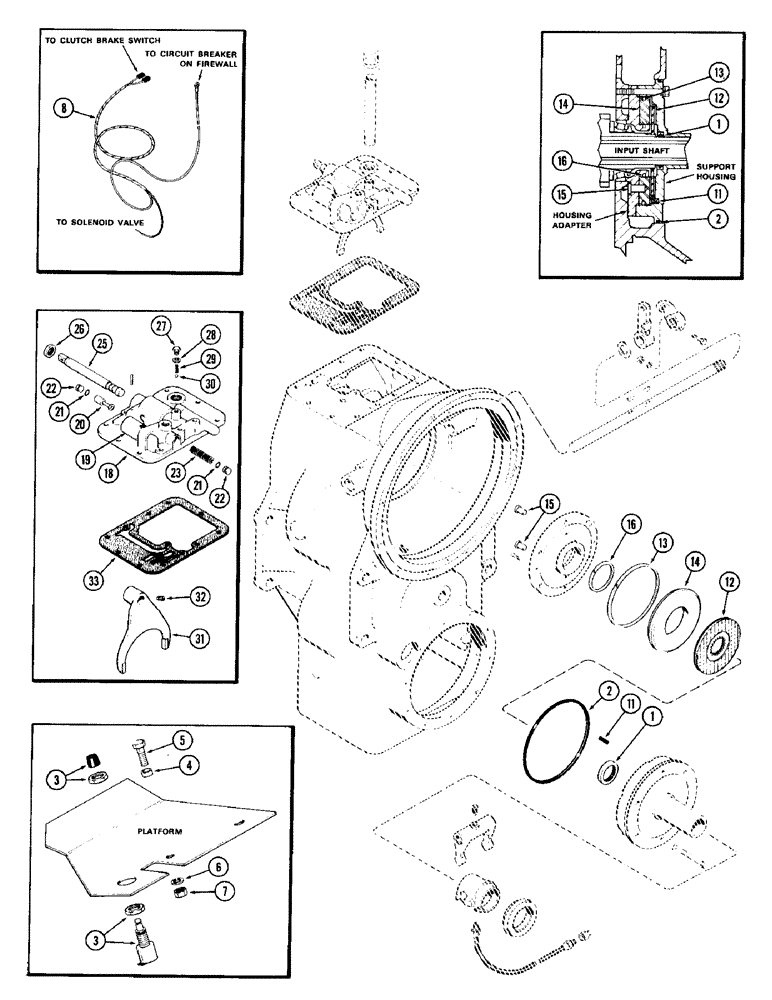 Схема запчастей Case IH 1470 - (085A) - CLUTCH BRAKE KIT (06) - POWER TRAIN