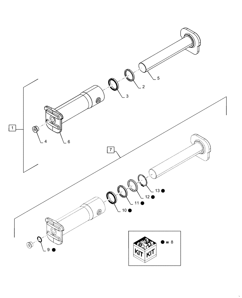 Схема запчастей Case IH STX375 - (08-51) - TENSIONER (08) - HYDRAULICS