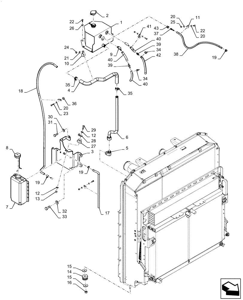 Схема запчастей Case IH STEIGER 500 - (10.400.BI[02]) - DEARATION TANK, 500 (10) - ENGINE