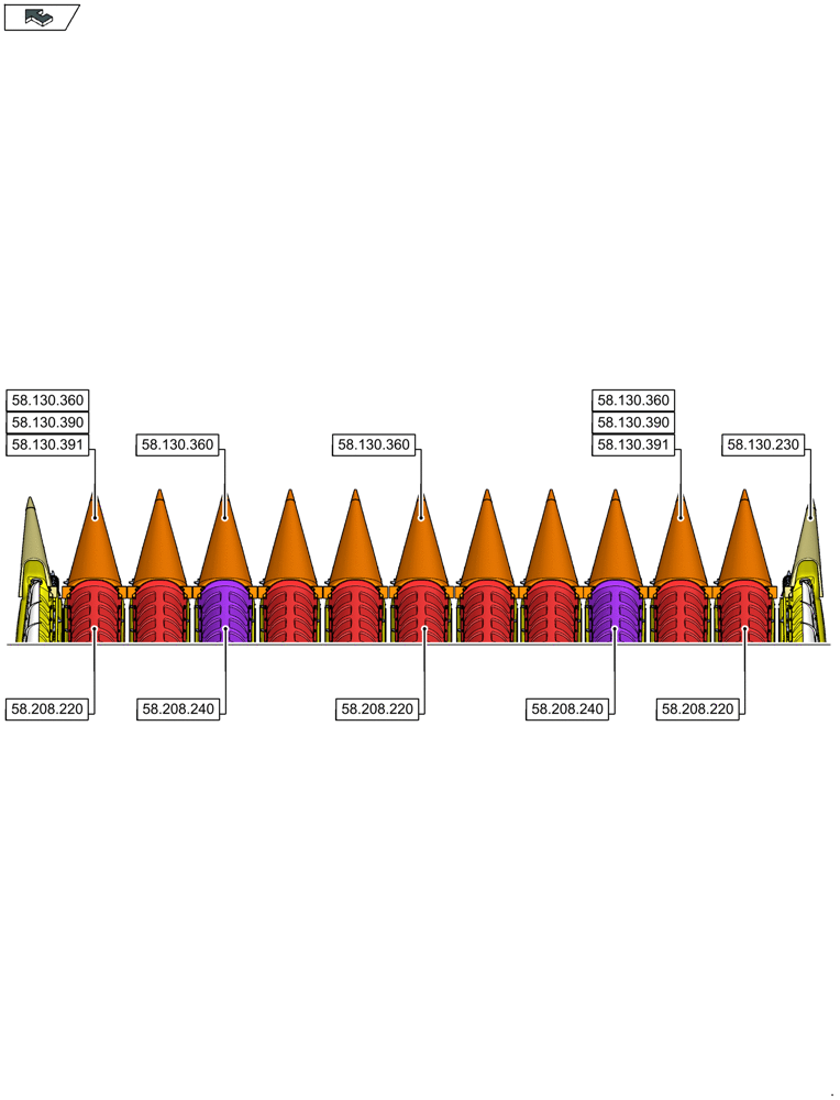 Схема запчастей Case IH 4412F-30 - (58.000.00[17]) - SECTION INDEX - ATTACHMENTS/HEADERS (58) - ATTACHMENTS/HEADERS