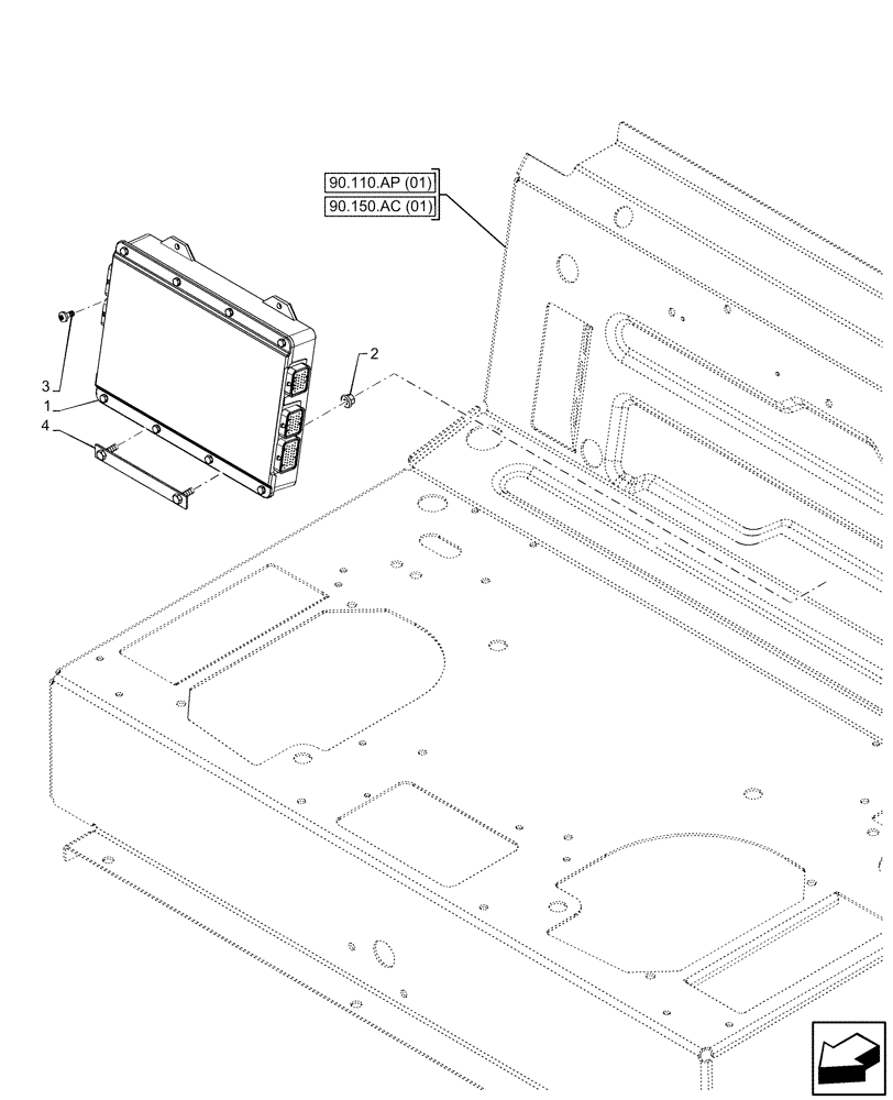 Схема запчастей Case IH FARMALL 105C - (55.036.AI) - VAR - 337323, 743560 - FRONT, BRAKE, CONTROL UNIT (55) - ELECTRICAL SYSTEMS