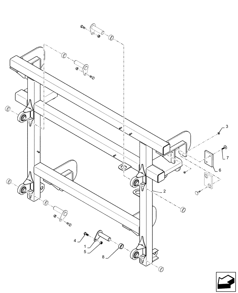 Схема запчастей Case IH PATRIOT 3340 - (39.130.AA[02]) - MAST ASSEMBLY, 90/100 BOOM (39) - FRAMES AND BALLASTING