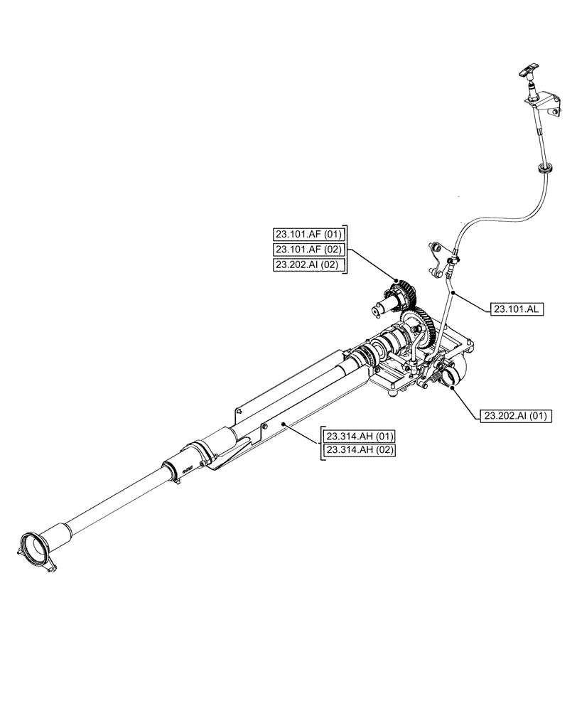 Схема запчастей Case IH FARMALL 115C - (23.000.00) - SECTION INDEX - 4WD LINES (23) - FOUR WHEEL DRIVE SYSTEM