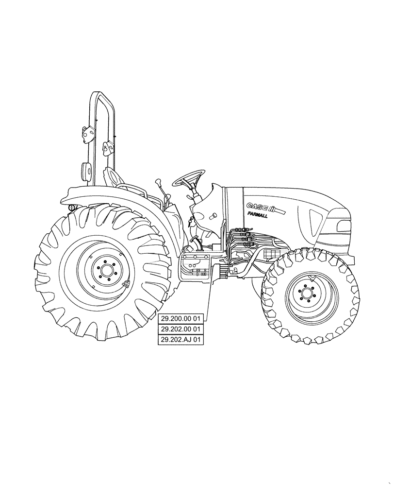 Схема запчастей Case IH FARMALL 30C - (00.000.29[01]) - PICTORIAL INDEX - HYDROSTATIC TRANSMISSION, FARMALL 30C, 35C (00) - GENERAL & PICTORIAL INDEX