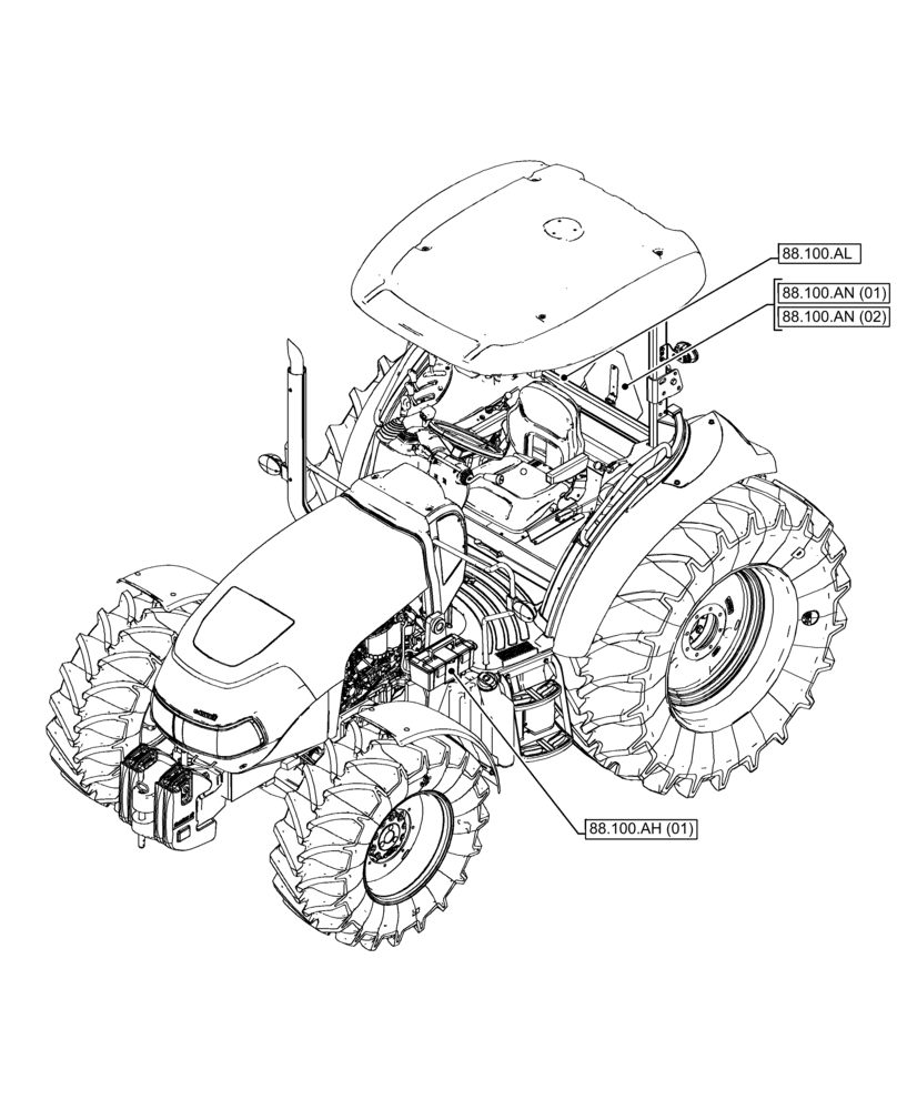 Схема запчастей Case IH FARMALL 85C - (88.000.00[02]) - SECTION INDEX - ACCESSORIES (88) - ACCESSORIES