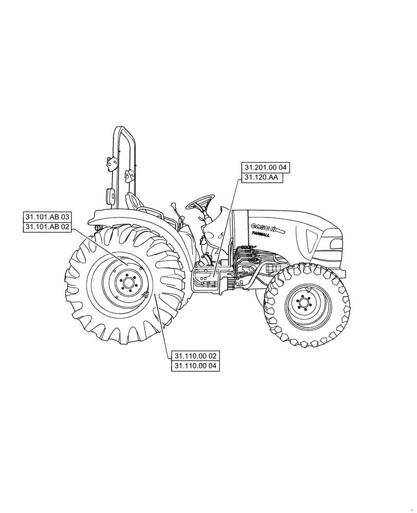 Схема запчастей Case IH FARMALL 50C - (31.000.00[02]) - SECTION INDEX - IMPLEMENT PTO, FARMALL 40C, 50C (31) - IMPLEMENT POWER TAKE OFF