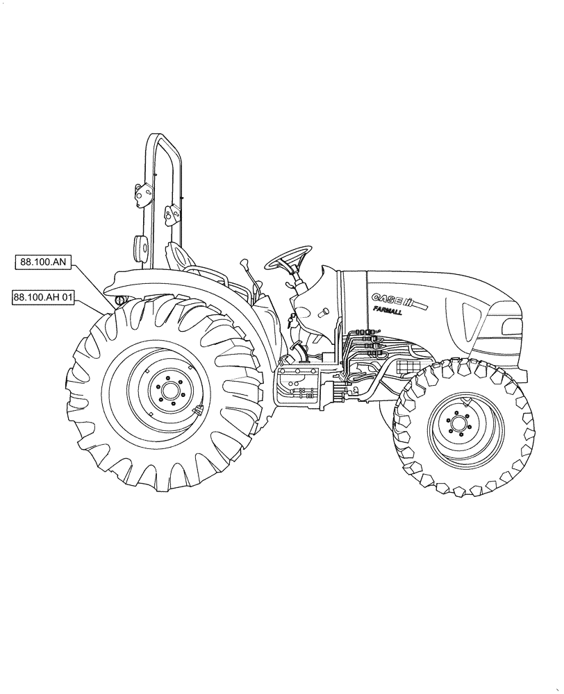 Схема запчастей Case IH FARMALL 35C - (00.000.88[01]) - PICTORIAL INDEX - ACCESSORIES, FARMALL 30C, 35C (00) - GENERAL & PICTORIAL INDEX