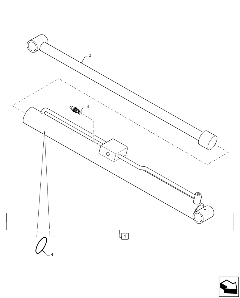 Схема запчастей Case IH PATRIOT 3240 - (35.911.AD[02]) - BOOM LEVEL CYLINDER, 90/100 (35) - HYDRAULIC SYSTEMS
