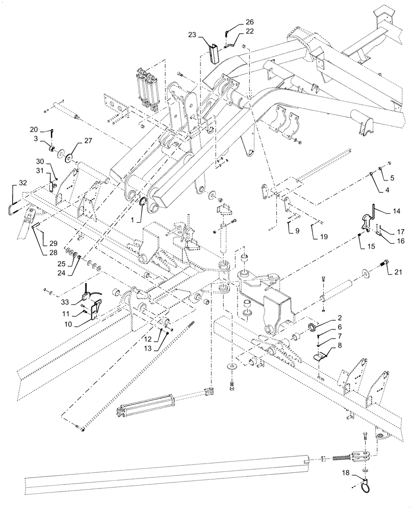 Схема запчастей Case IH 1625 - (39.110.AM[04]) - MAIN FRAME (39) - FRAMES AND BALLASTING