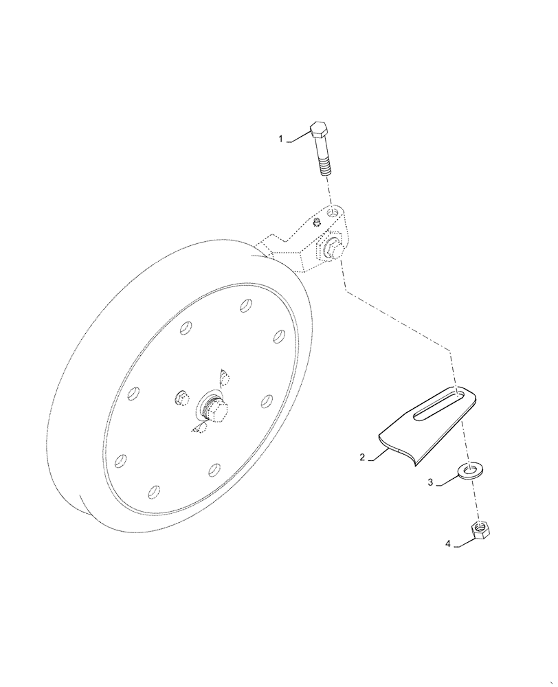 Схема запчастей Case IH 1625 - (77.105.AG[16]) - DEPTH WHEEL SCRAPER (77) - SEEDING/PLANTING