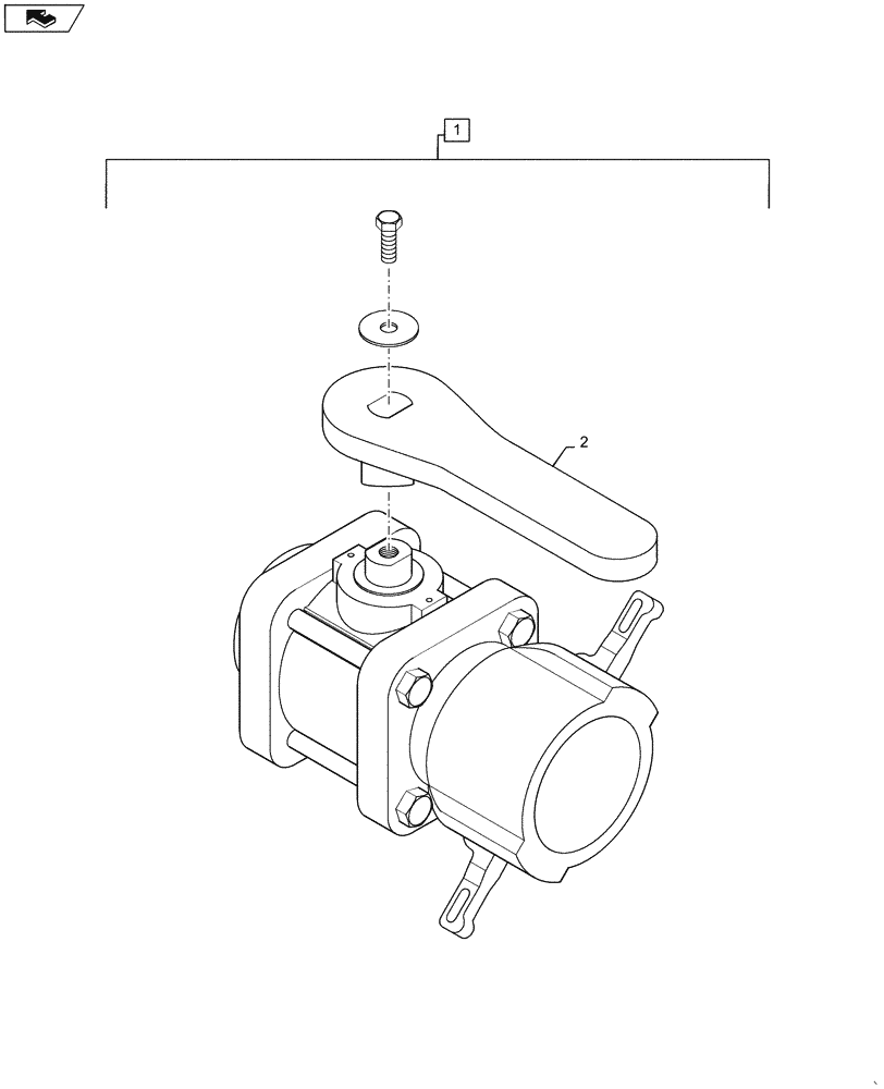 Схема запчастей Case IH 1625 - (63.100.AB[03]) - CAM LOCK BALL VALVE (63) - CHEMICAL APPLICATORS