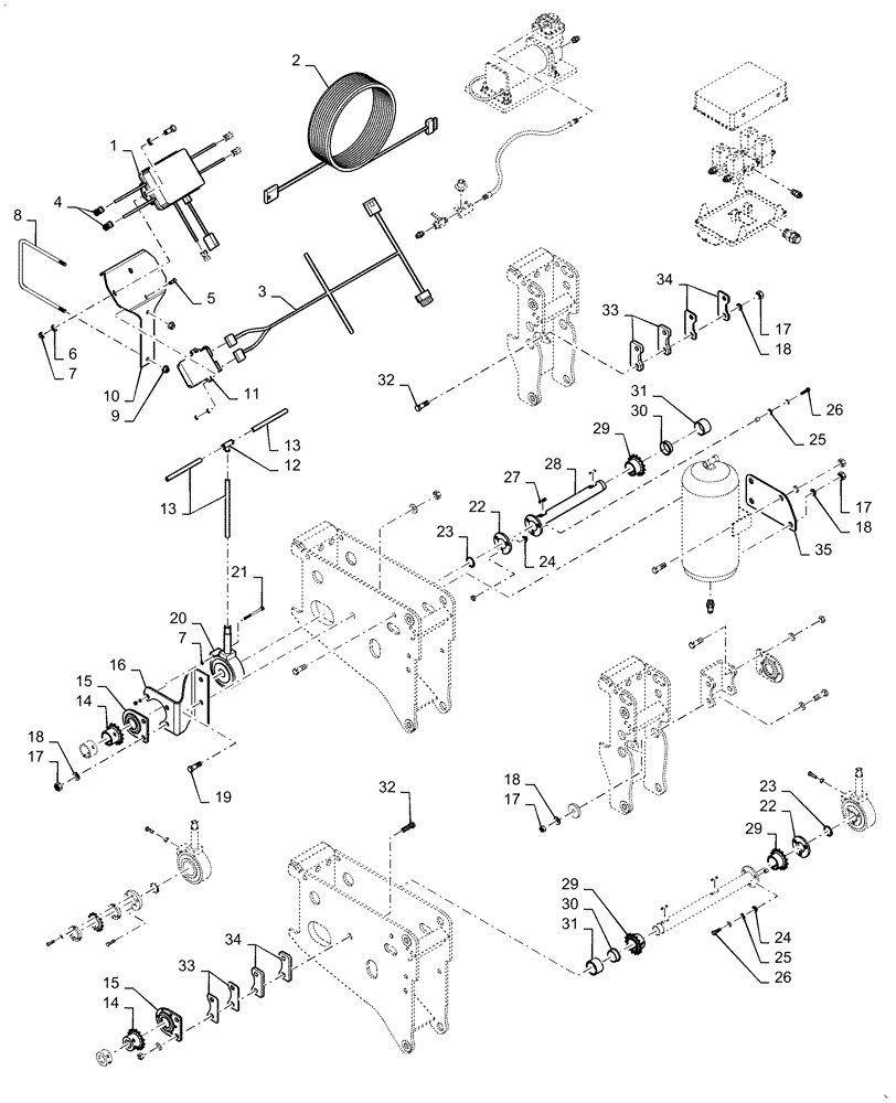Схема запчастей Case IH 1625 - (61.904.AA[10]) - TRU-COUNT CLUTCH ASSEMBLY (61) - METERING SYSTEM