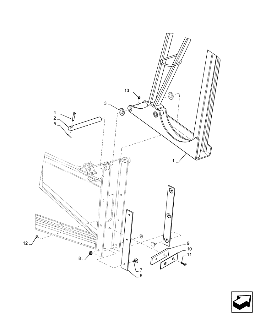 Схема запчастей Case IH PATRIOT 3340 - (39.130.AB[08]) - RH OUTER BOOM, 90/100 BOOM (39) - FRAMES AND BALLASTING