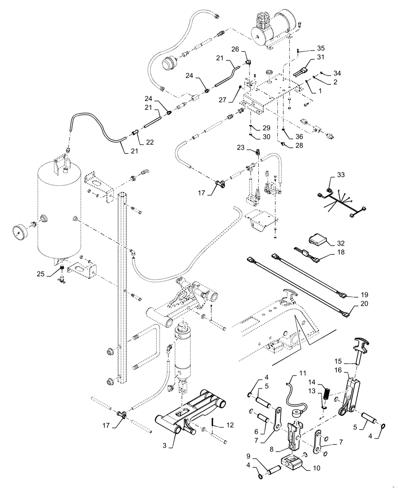 Схема запчастей Case IH 1625 - (61.904.AA[13]) - ROW-PRO (CONTINUED) (61) - METERING SYSTEM