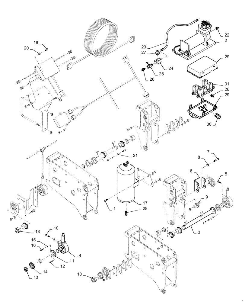 Схема запчастей Case IH 1625 - (61.904.AA[11]) - TRU-COUNT CLUTCH ASSEMBLY (CONTINUED) (61) - METERING SYSTEM
