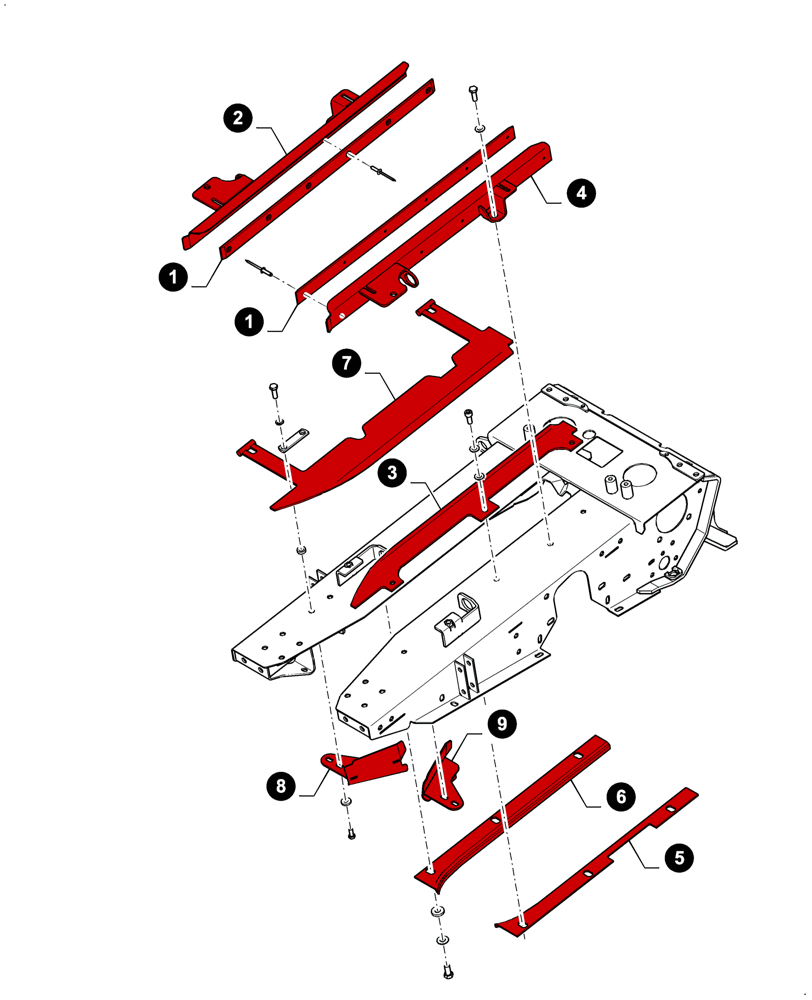 Схема запчастей Case IH 4412F-30 - (05.100.04[01]) - MAINTENANCE PARTS, ROW UNIT SUPPORTS (05) - SERVICE & MAINTENANCE