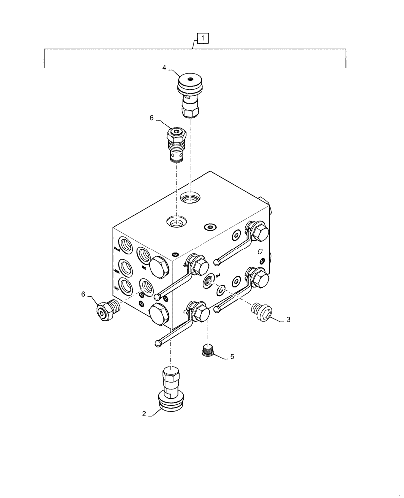 Схема запчастей Case IH 500T - (35.945.AA[02]) - MANIFOLD, HYD, MANUAL DOWN PRESSURE – 25/30 (35) - HYDRAULIC SYSTEMS