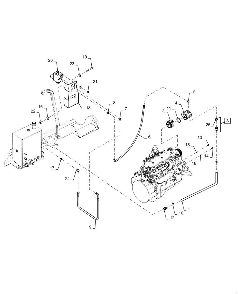 Схема запчастей Case IH WD1903 - (35.220.AB) - AUXILIARY DRIVE, HYDRAULIC REEL, 6 CYLINDER (35) - HYDRAULIC SYSTEMS