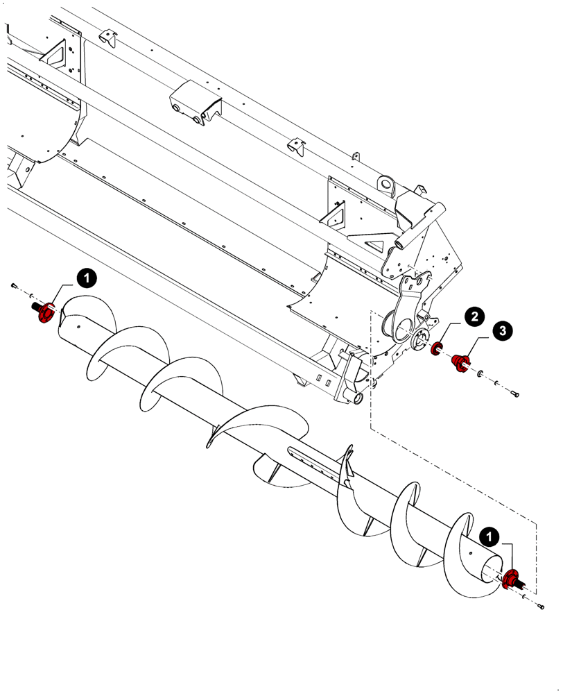 Схема запчастей Case IH 4408F-30 - (05.100.04[10]) - MAINTENANCE PARTS, CENTRAL AUGER (05) - SERVICE & MAINTENANCE