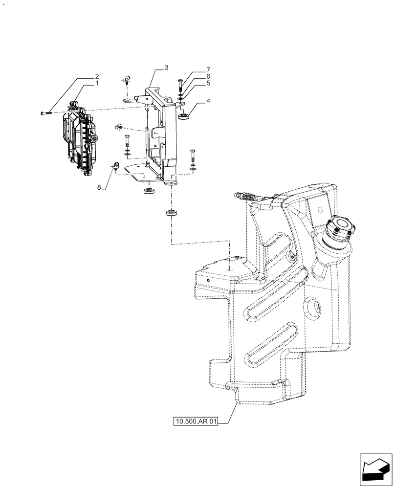 Схема запчастей Case IH FARMALL 120A - (55.015.AA) - VAR - 391265 - ENGINE, CONTROL UNIT (55) - ELECTRICAL SYSTEMS