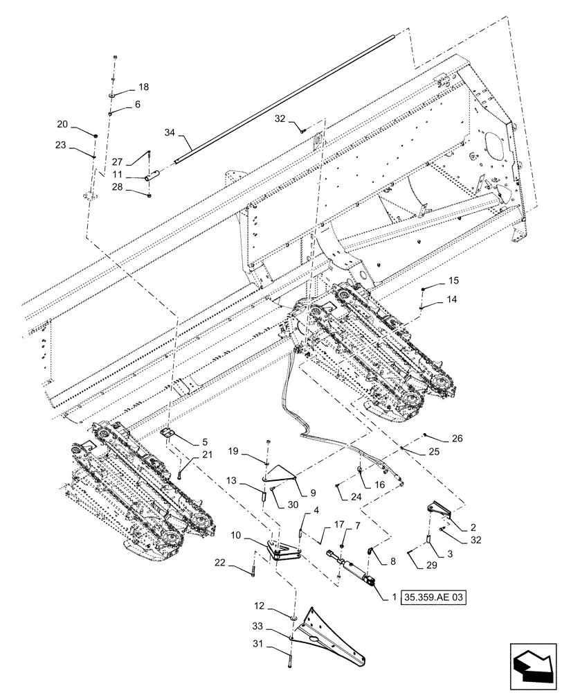 Схема запчастей Case IH 4408-30 - (35.359.AE[01]) - HYDRAULIC, CONTROL, STRIPPER PLATE (35) - HYDRAULIC SYSTEMS